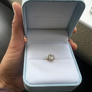 Engagement Ring 2.10 Moissanite Tulip Solitaire in 14K Gold